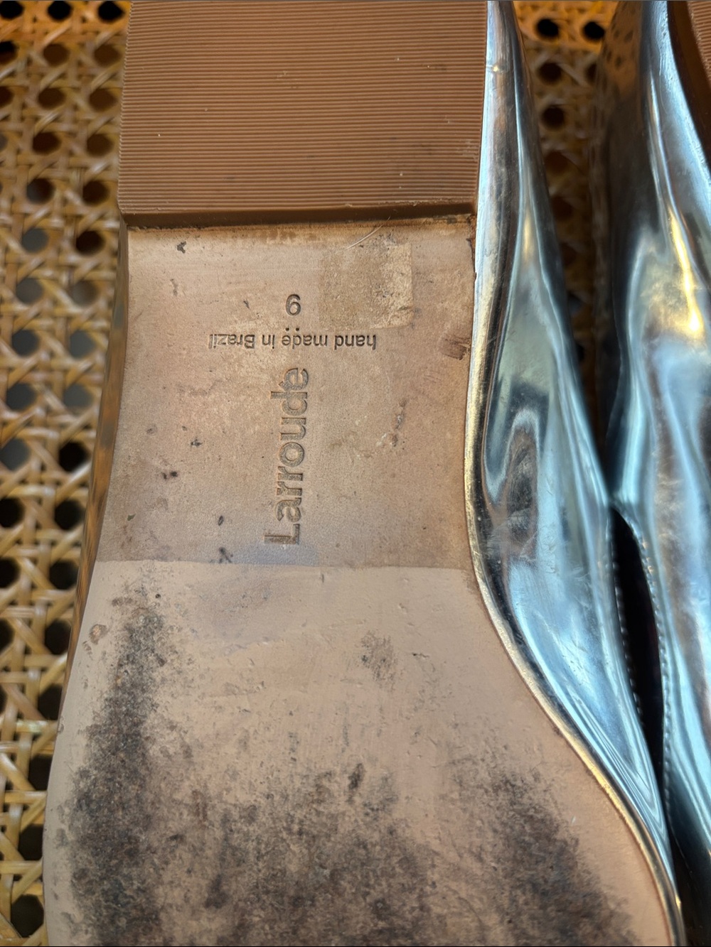 Larroude Metallic Silver Mary Jane Flats - Picture 6 of 6